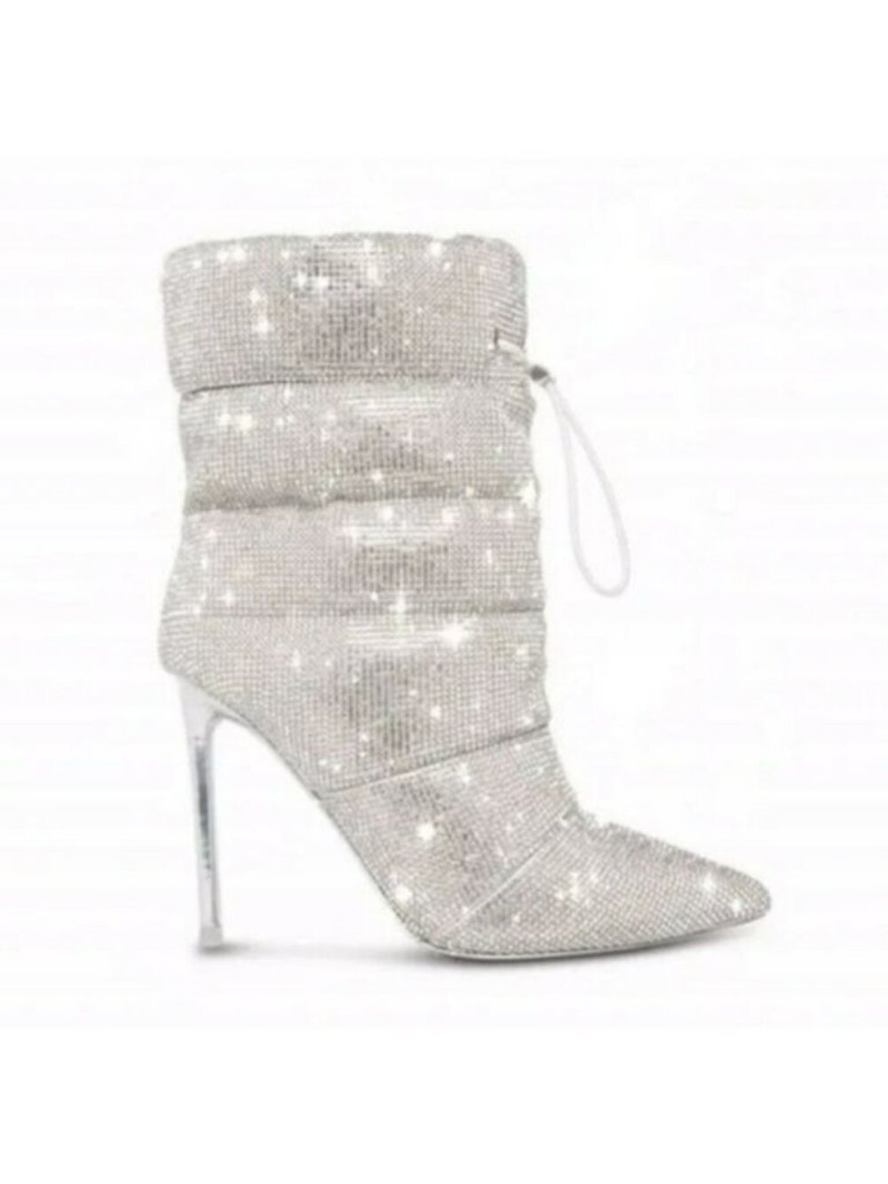 Steve Madden Cloak-R Quilted Rhinestone Ankle Boots, Size 6, New in Box